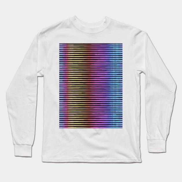 Geometric Futures #17 - Pattern Modular Synth Glitch Artwork Long Sleeve T-Shirt by DankFutura